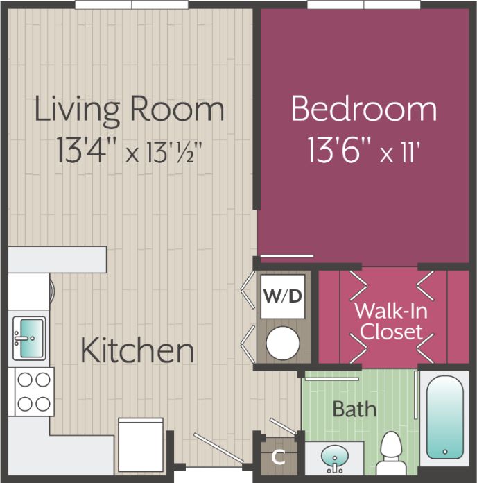 A floor plan for an apartment.
